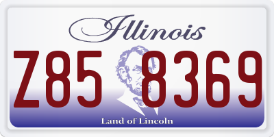IL license plate Z858369