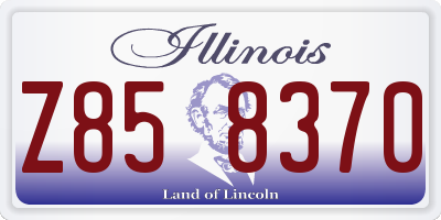 IL license plate Z858370