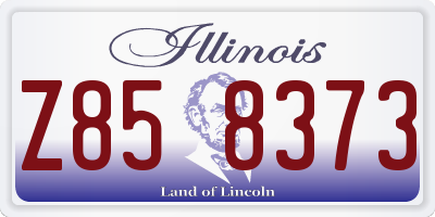 IL license plate Z858373