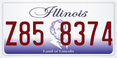 IL license plate Z858374