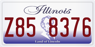 IL license plate Z858376