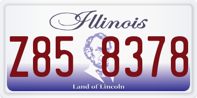 IL license plate Z858378