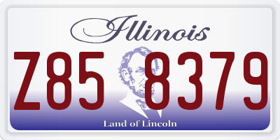 IL license plate Z858379