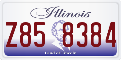 IL license plate Z858384
