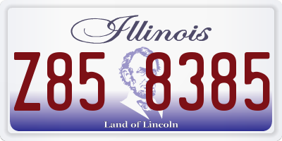 IL license plate Z858385