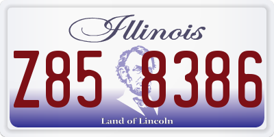 IL license plate Z858386