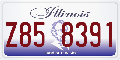 IL license plate Z858391