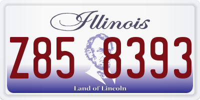 IL license plate Z858393