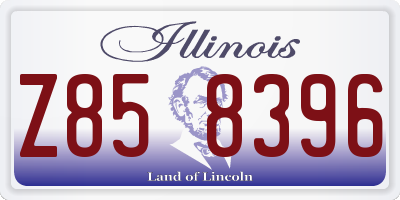 IL license plate Z858396