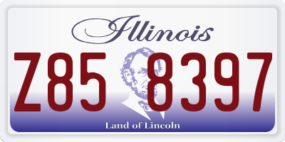 IL license plate Z858397