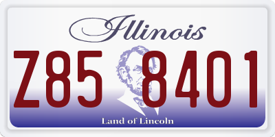 IL license plate Z858401