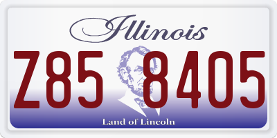 IL license plate Z858405