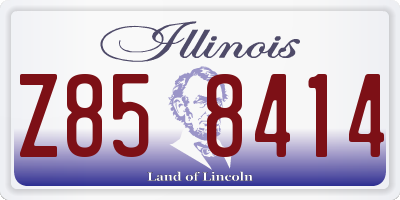 IL license plate Z858414
