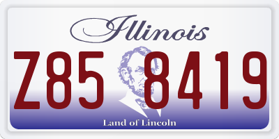 IL license plate Z858419