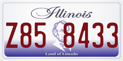 IL license plate Z858433