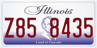 IL license plate Z858435