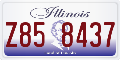 IL license plate Z858437