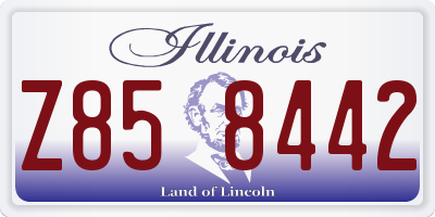 IL license plate Z858442