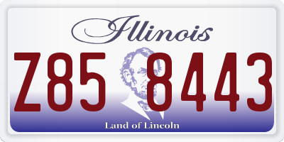IL license plate Z858443