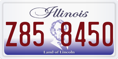IL license plate Z858450