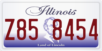 IL license plate Z858454