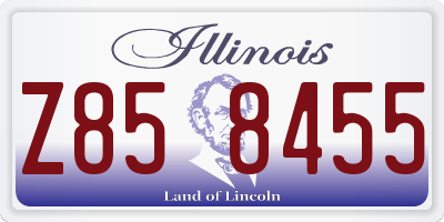 IL license plate Z858455