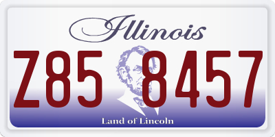 IL license plate Z858457