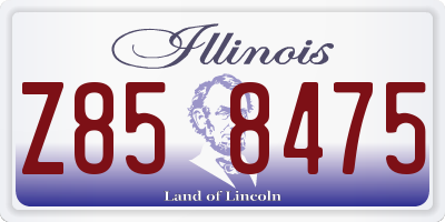 IL license plate Z858475