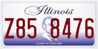 IL license plate Z858476