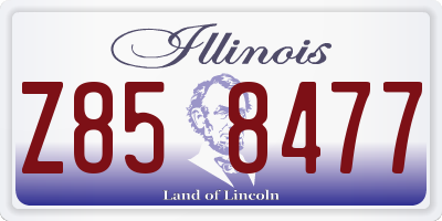IL license plate Z858477