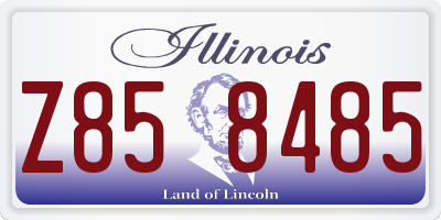 IL license plate Z858485
