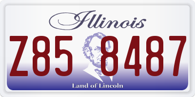 IL license plate Z858487