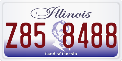 IL license plate Z858488