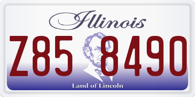 IL license plate Z858490