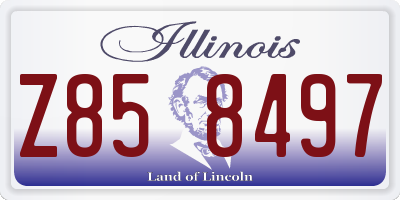 IL license plate Z858497