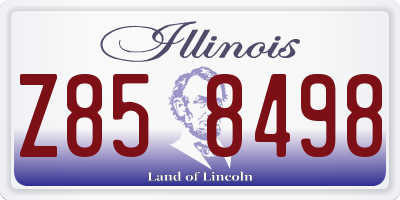 IL license plate Z858498