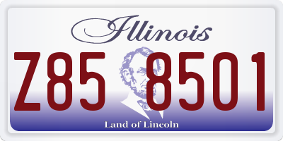 IL license plate Z858501