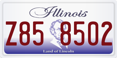 IL license plate Z858502