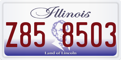 IL license plate Z858503