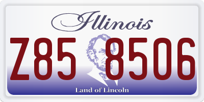 IL license plate Z858506
