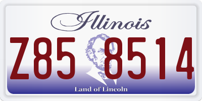 IL license plate Z858514