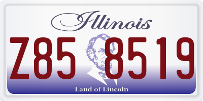 IL license plate Z858519