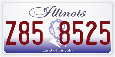 IL license plate Z858525