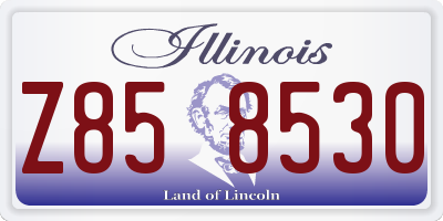 IL license plate Z858530