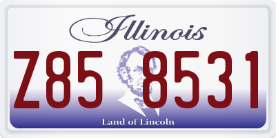 IL license plate Z858531