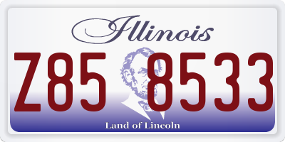 IL license plate Z858533