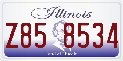 IL license plate Z858534