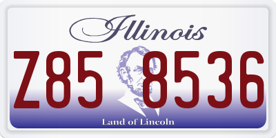 IL license plate Z858536