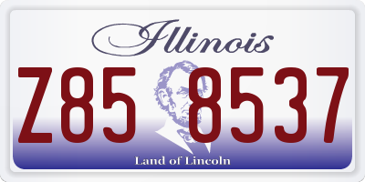 IL license plate Z858537