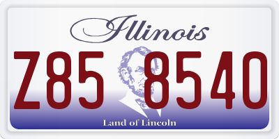 IL license plate Z858540